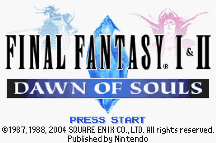 Final Fantasy 1 and 2: Dawn of Souls Title Screen